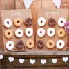 support à beignets en bois, décoration murale de mariage, dessert, support de table à beignets, fournitures de décoration de table pour fête prénatale anniversaire