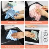 chiffon de nettoyage absorbant l'eau en fibres super fines, pour la vaisselle de cuisine, outils de nettoyage ménagers polyvalents, 5 pièces/10 pièces