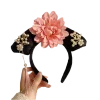 Couvre-chef traditionnel en strass de Style ancien, cerceau en tissu avec perles Hanfu, pompon, bandeau de Style chinois Antique, Festival Couvre-chef traditionnel en strass de Style ancien, cerceau en tissu avec perles Hanfu, pompon, bandeau de Style chinois Antique, Festival