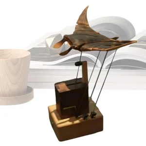 Figurine Manta Ray faite à la main, Sculpture animale réaliste avec mouvement de natation pour étagère de maison, bureau, décoration de table, cadeau