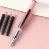 stylo plume pilote japonais à baril transparent, papeterie limitée f/m, pointe de stylo souriant, brosse de pratique, pratique sûre pour les enfants, écriture pour étudiants