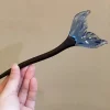 Épingle à cheveux queue de poisson bleue de Style chinois, nouveaux cheveux enroulés, accessoires pour cheveux haut de gamme à la mode, accessoires pour cheveux de Style ancien pour femmes