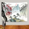 tapisserie alberoise asiatique sans fleurs, tapisserie japonaise, tapisseries de paysage naturel pour chambre à coucher, salon, décoration de maison