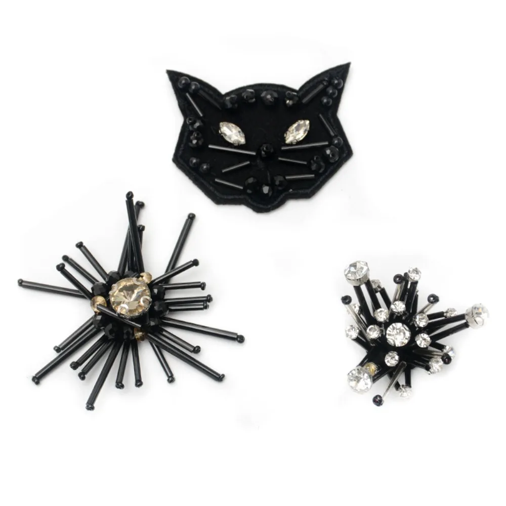 perles faites à la main tête de chat strass fleur vêtements accessoires bricolage cousu à la main chaussures et chapeaux sac patch autocollants perles faites à la main tête de chat strass fleur vêtements accessoires bricolage cousu à la main chaussures et chapeaux sac patch autocollants