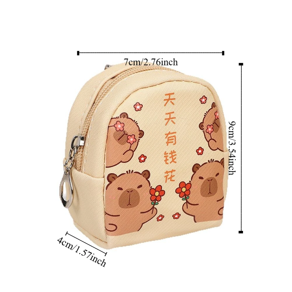 mignon petit capybara porte monnaie pu japonais dessin animé en cuir portefeuille fermeture éclair étanche écouteur sac de rangement shool mignon petit capybara porte monnaie pu japonais dessin animé en cuir portefeuille fermeture éclair étanche écouteur sac de rangement shool
