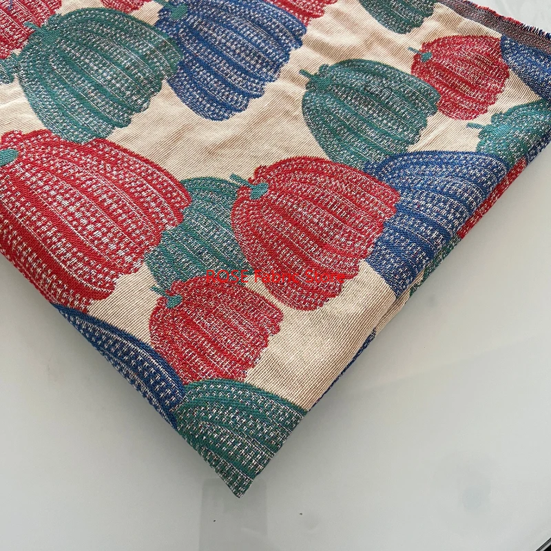 tissu de broderie jacquard à motif de citrouille, pour robe, sac de jupe, bricolage de vêtements faits à la main, tissu de couture, tissu de créateur tissu de broderie jacquard à motif de citrouille, pour robe, sac de jupe, bricolage de vêtements faits à la main, tissu de couture, tissu de créateur