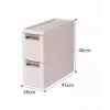 armoire latérale de style japonais pour cuisine, réfrigérateur, unité de rangement sur pied pour salle de bain, étagère de rangement à tiroirs multicouches de 18cm