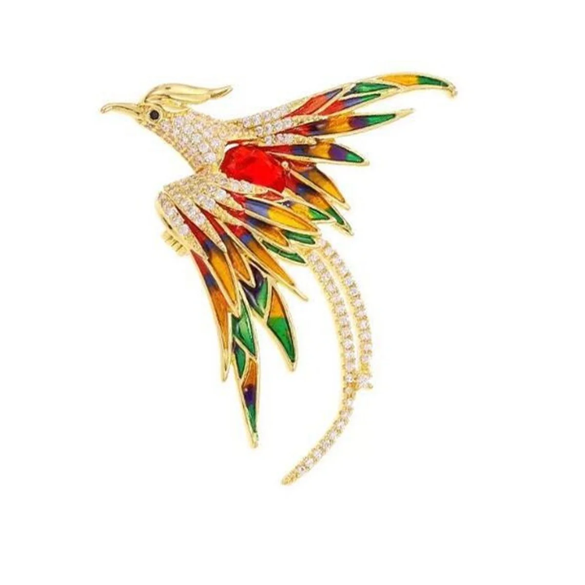 broche phénix exquise et à la mode, 1 pièce, accessoires de bijoux créatifs rétro animaux, cadeau tendance de fête, vente en gros, 2025 broche phénix exquise et à la mode, 1 pièce, accessoires de bijoux créatifs rétro animaux, cadeau tendance de fête, vente en gros, 2025