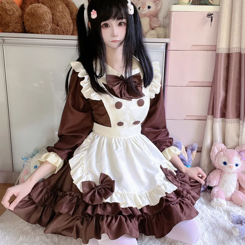 femme de chambre japonaise lolita élémentaire carnaval cosplay sexy mignon caf É costume tablier rose charmante robe manga exposition performance femme de chambre japonaise lolita élémentaire carnaval cosplay sexy mignon caf É costume tablier rose charmante robe manga exposition performance