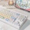 capuchons de touches de clavier mécanique, dessin animé chiikawa, kawaii, rond, mignon, hachiware, axe transversal, clé de remplacement, hauteur moa, matériau pbt