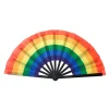 arcs en ciel pliant ventilateur coloré ventilateur lgbts gay pride fête été ventilateur de refroidissement festival de musique