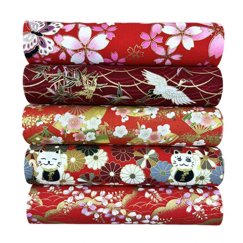 tissu kimono imprimé japonais, patchwork fait main, dessin animé, grille en coton, motif de fleurs, textile maison, 20x25cm, 5 pièces tissu kimono imprimé japonais, patchwork fait main, dessin animé, grille en coton, motif de fleurs, textile maison, 20x25cm, 5 pièces
