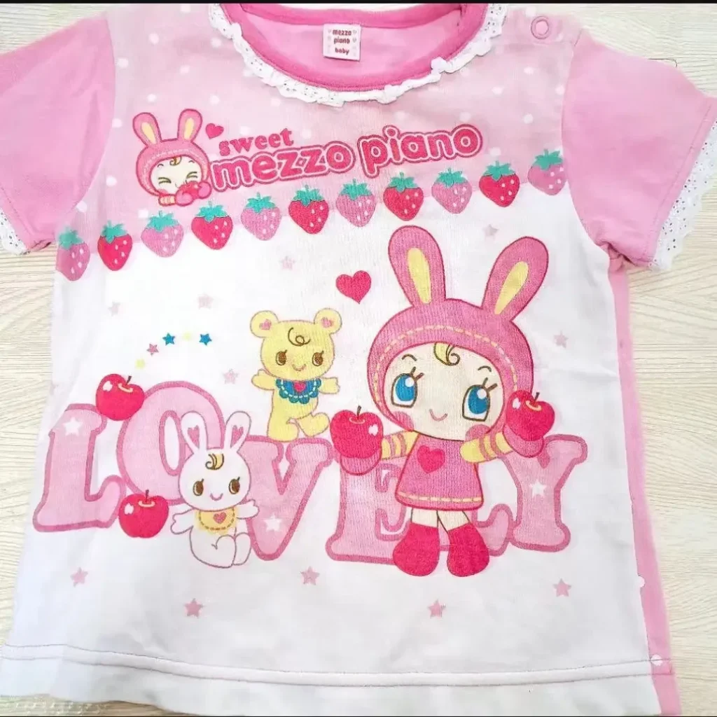 T-shirt à manches courtes pour filles, dessin animé japonais, lapin imprimé, graphique, tout assressenti, doux, mignon, Y2K, esthétique, été, nouveau