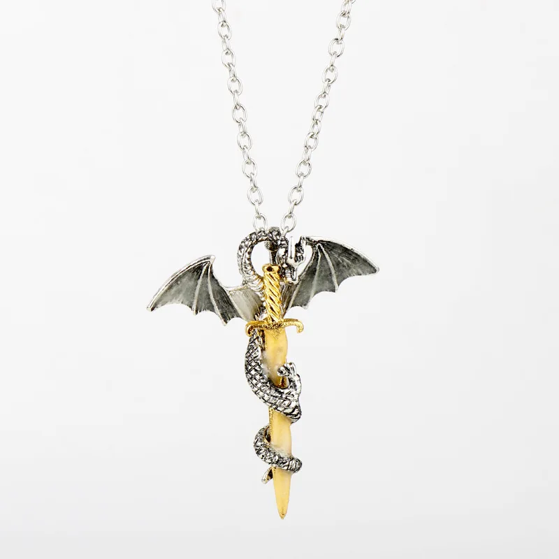 collier pendentif dragon shoous steampunk vintage pour femmes et hommes, clavicule animale, bijoux de poule, lueur dans le noir, jopunk collier pendentif dragon shoous steampunk vintage pour femmes et hommes, clavicule animale, bijoux de poule, lueur dans le noir, jopunk