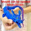 Jouet articulé rotatif Dragon imprimé en 3D, 60Cm/23.6 pouces, décoration artisanale de bureau, cadeau pour enfants, décoration de bureau, maison, jouet de décompression Jouet articulé rotatif Dragon imprimé en 3D, 60Cm/23.6 pouces, décoration artisanale de bureau, cadeau pour enfants, décoration de bureau, maison, jouet de décompression