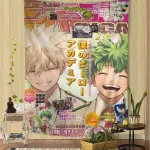 Tapisserie bohème suspendue, dessin animé classique My Hero Academia Kaminari Denki, pour salon, maison, dortoir, tapisserie japonaise