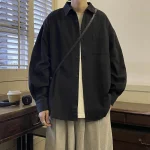 Chemise japonaise à manches longues pour hommes, veste de travail rétro américaine, Style hongkongais, tendance, haut décontracté, printemps Chemise japonaise à manches longues pour hommes, veste de travail rétro américaine, Style hongkongais, tendance, haut décontracté, printemps
