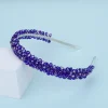 pièces de sauna de mariage faites à la main pour la mariée, bandeau de patients, coiffes de demoiselles d'honneur, accessoires de cheveux de vigne pour femmes, noir et violet