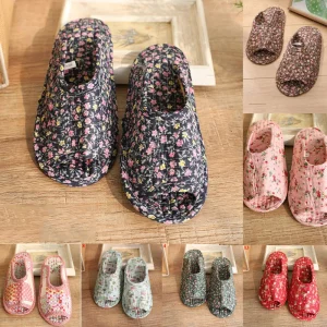 Pantoufles en coton à l’offre elles souples pour femmes et filles, pantoufles d’intérieur de maison, pastorales, florales, confortables, chaudes, neuves Pantoufles en coton à l’offre elles souples pour femmes et filles, pantoufles d’intérieur de maison, pastorales, florales, confortables, chaudes, neuves