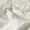 Tissu en Satin Jacquard blanc naturel élégant, 1 mètre X 1.48 mètres, matériau en Polyester doux pour écharpe, doublure de Kimono Tissu en Satin Jacquard blanc naturel élégant, 1 mètre X 1.48 mètres, matériau en Polyester doux pour écharpe, doublure de Kimono
