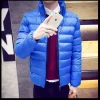 vestes d'hiver à col montant pour hommes, manteaux courts et ajustés, vêtements joker à la mode, haute qualité, rembourrage de luxe élégant, y2k, 2025