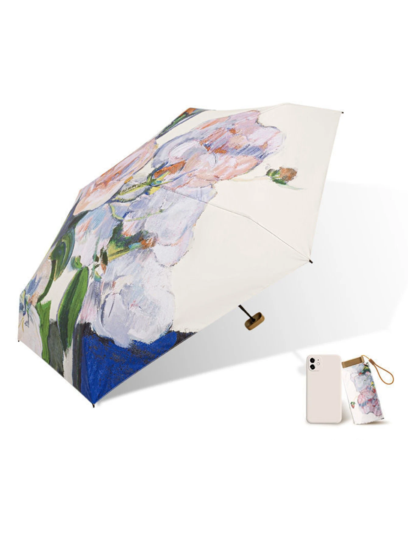 petit parapluie portable pour femme, mini parapluie de poche, parapluie de pluie pliant à 5/6, peinture à l'huile à la mode, parasol de voyage, parapluie coupe vent petit parapluie portable pour femme, mini parapluie de poche, parapluie de pluie pliant à 5/6, peinture à l'huile à la mode, parasol de voyage, parapluie coupe vent