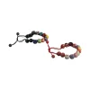 bracelet maneki neko en céramique de style chinois, chat porte bonheur en argile polymère, perle de chat, accessoires de bijoux faits à la main
