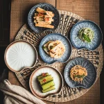 Assiette en céramique vintage élégante de 5 pouces, petit plat d’inspiration japonaise, idéal pour la maison ou le restaurant, comme assiette latérale Assiette en céramique vintage élégante de 5 pouces, petit plat d’inspiration japonaise, idéal pour la maison ou le restaurant, comme assiette latérale