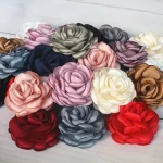 Tête de fleur artificielle en tissu Rose Satin fait à la main, 5CM, 10 pièces/lot, pour décoration de robe de mariée, accessoires pour cheveux, bricolage Tête de fleur artificielle en tissu Rose Satin fait à la main, 5CM, 10 pièces/lot, pour décoration de robe de mariée, accessoires pour cheveux, bricolage