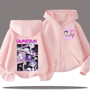 K-pop Demon Hunters manteau à capuche pour enfant Anime Huntrix Rumi Zoey dessin animé mode veste zippée garçon fille mignon haut enfants vêtements cadeau K-pop Demon Hunters manteau à capuche pour enfant Anime Huntrix Rumi Zoey dessin animé mode veste zippée garçon fille mignon haut enfants vêtements cadeau