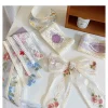ruban de fleurs brodé en dentelle, 1 yard, pour bricolage, 9cm, nœud heaband, pince à cheveux, accessoires de couvre chef, tissu