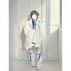 veste japonaise à manches larges pour femme, manteau à fermeture Éclair, solide, décontracté, polyvalent, à la mode, printemps automne 2024