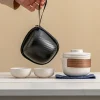 service à thé de voyage, petit cadeau, tasse kuaike portable, un pot, deux tasses, souvenir d'événement professionnel