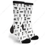 Chaussettes fantaisie unisexes pour coiffeur, chaussettes décontractées drôles pour coiffeur, cadeau Chaussettes fantaisie unisexes pour coiffeur, chaussettes décontractées drôles pour coiffeur, cadeau
