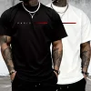 Coton offres spéciales hommes T-shirt impression à manches courtes quotidien t-shirts occasionnels Sports de plein air Jogging vêtements rue doux lâche T-shirt