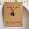 collier étoile de mer pour cadeau de vacances d'été, mignon, joli, nouvelle mode, ras du cou, vente en gros de bijoux