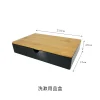 organisateur de rangement d'articles de toilette d'hôtel en bois de bambou de style japonais, ensemble de dents de chambre d'hôtel extractible, boîte de rangement, plateau d'aromathérapie