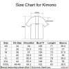 chemises kimono japonais pour hommes, décontractées, point ouvert, léger, yukata, mode, cardigan noir, manches 3/4, vêtements d'extérieur pour les vacances d'été