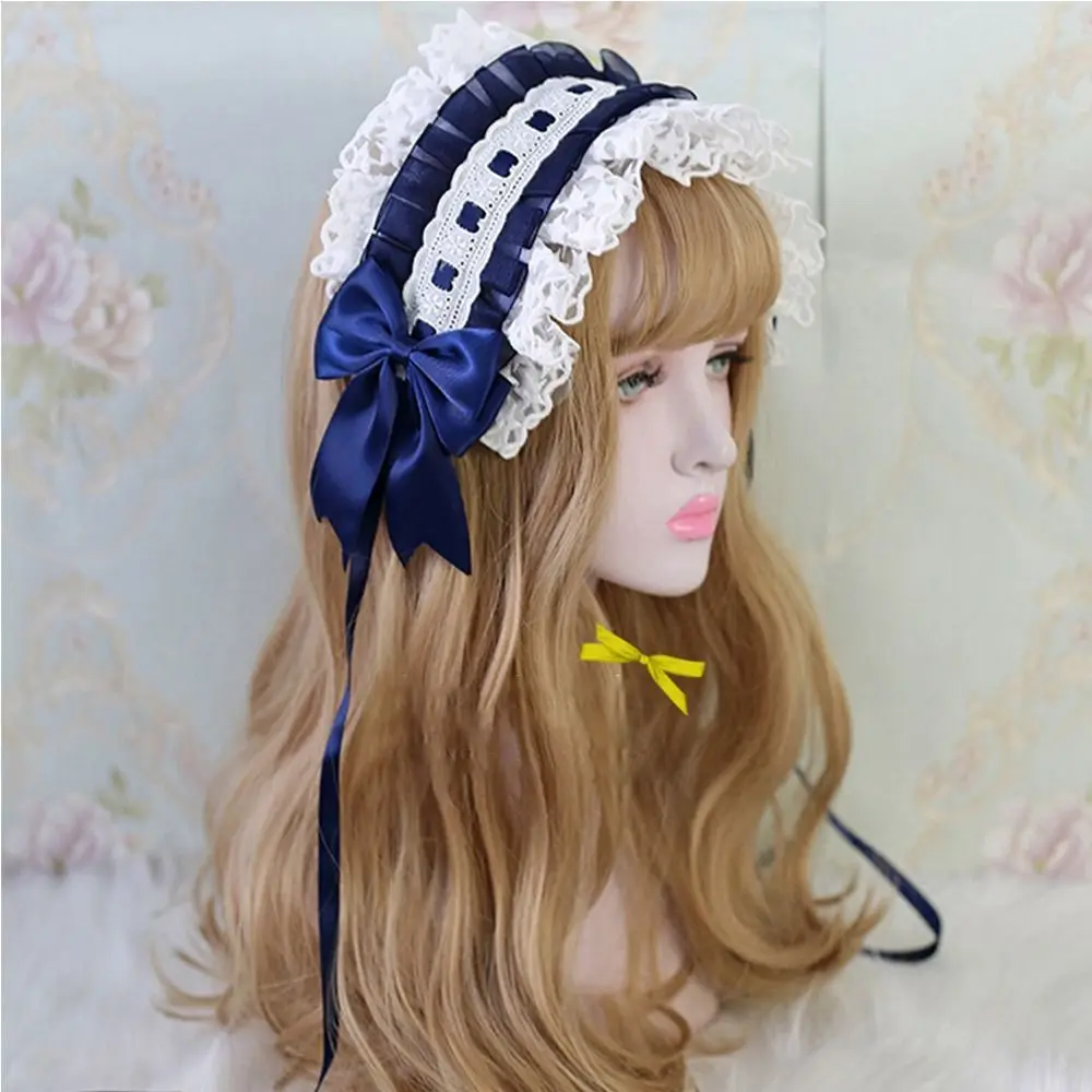 bande de sauna à volants lolita de style japonais, bandeau avec nministériels d en dentelle brodée d'Étoile douce, avec Épingles à cheveux, coiffure de cosplay de demoiselle d'honneur bande de sauna à volants lolita de style japonais, bandeau avec nministériels d en dentelle brodée d'Étoile douce, avec Épingles à cheveux, coiffure de cosplay de demoiselle d'honneur