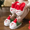 pantoufles de maison santa antidérapantes à fond épais pour hommes et femmes, pantoufles de noël d'automne et d'hiver, nouvelle tendance 2025