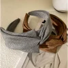 bandeaux de cheveux tricotés en coton froissé pour femmes, cerceau de tête, lunette large, bandeaux de maquillage pour dames, vêtements de sauna, accessoires coréens, nouveau, 2024