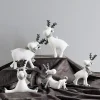 statue de renne de noël en résine artisanale, décoration de vacances festive pour la maison, le bureau, le meuble tv et le bureau, décoration de noël de renne