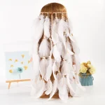 Bandeaux pour cheveux pour femmes, bandeau en plumes antidérapant, style Boho Hippie, coiffure, Style Festival, Jayaзинки для