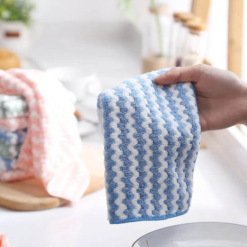 chiffon de nettoyage absorbant l'eau en fibres super fines, pour la vaisselle de cuisine, outils de nettoyage ménagers polyvalents, 5 pièces/10 pièces chiffon de nettoyage absorbant l'eau en fibres super fines, pour la vaisselle de cuisine, outils de nettoyage ménagers polyvalents, 5 pièces/10 pièces