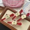 pince à cheveux pomme de dessin animé, barrettes douces et fraîches pour filles, clip à frange à bord antidérapant, accessoires pour cheveux polyvalents, contrôle flyaway