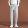 pantalon tombant britannique bleu marine, tendance et à la mode pour hommes, pantalon de costume d'affaires droit décontracté conique
