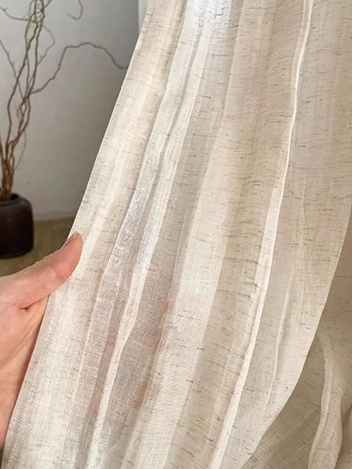 rideau d'écran en lin déformable de style folklorique japonais, rideau de balcon et de chambre à coucher bergame rideau d'écran en lin déformable de style folklorique japonais, rideau de balcon et de chambre à coucher bergame