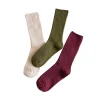 1 paire rétro femmes coton chaussettes amples automne hiver tricot couleur unie longs noir coréen japonais étudiant filles bas