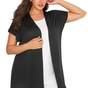 Cardigan Kimono d’été à manches courtes pour femmes, grande taille, Long, ample, ouvert sur le devant, grande taille, élégant, plage, week-end, 6XL 7XL 8XL Cardigan Kimono d’été à manches courtes pour femmes, grande taille, Long, ample, ouvert sur le devant, grande taille, élégant, plage, week-end, 6XL 7XL 8XL
