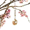 pendentif cloche japonaise en fleurs de cerisier, breloque sakura, accessoires de bijoux, porte clés